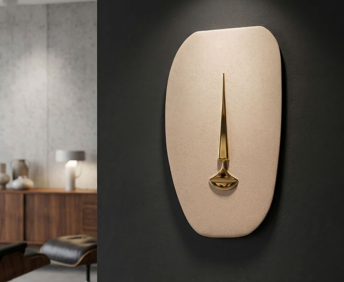 Wandpaneel Minimal Braun Gold 39,5 cm – Wanddeko