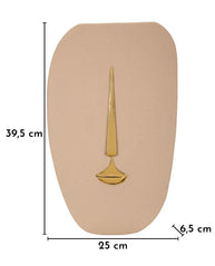 Wandpaneel Minimal Braun Gold 39,5 cm – Wanddeko