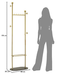 Kleiderständer Olaf Gold Schwarz 178 cm – Garderobe