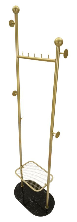 Kleiderständer Olaf Gold Schwarz 178 cm – Garderobe