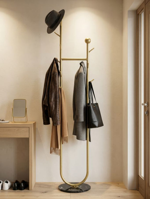 Kleiderständer Stand Gold Schwarz 175 cm – Garderobe