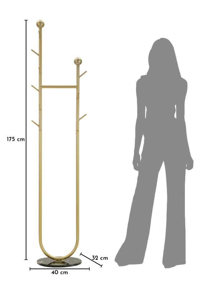 Kleiderständer Stand Gold Schwarz 175 cm – Garderobe