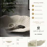 Dekotablett Blütenblätter Sand 8,5 cm – Schmuckschale